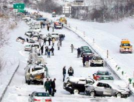 26 hurt in 80-vehicle pileup on Hokkaido highway